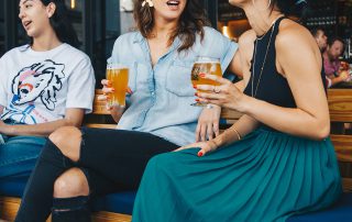 Women enjoying beer