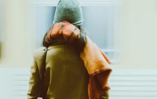 woman in Toronto wearing winter coat